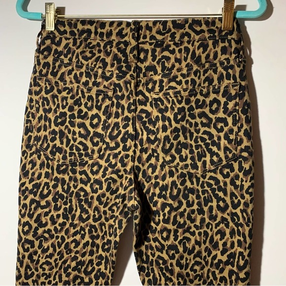 J Crew  Woman Size 28 Leopard 9" High-Rise Skinny Jean w/ Button Fly - Picture 6 of 9